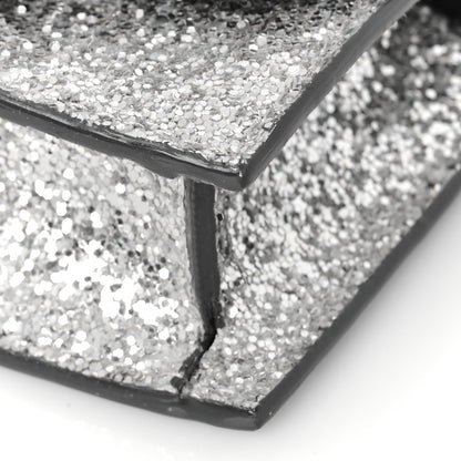 Jimmy Choo Coarse Glitter Mini Paris Crossbody Platinum 8 of 8