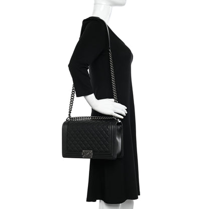 Chanel Caviar Quilted New Medium Boy Flap Black 2 of 10