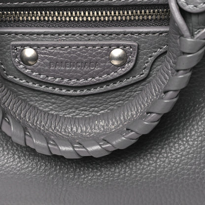 Balenciaga Grained Calfskin Neo Classic Silver Hardware Mini City Dark Grey 11 of 11