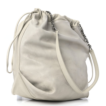 Saint Laurent Lambskin Teddy Drawstring Bag Crema Soft 4 of 15