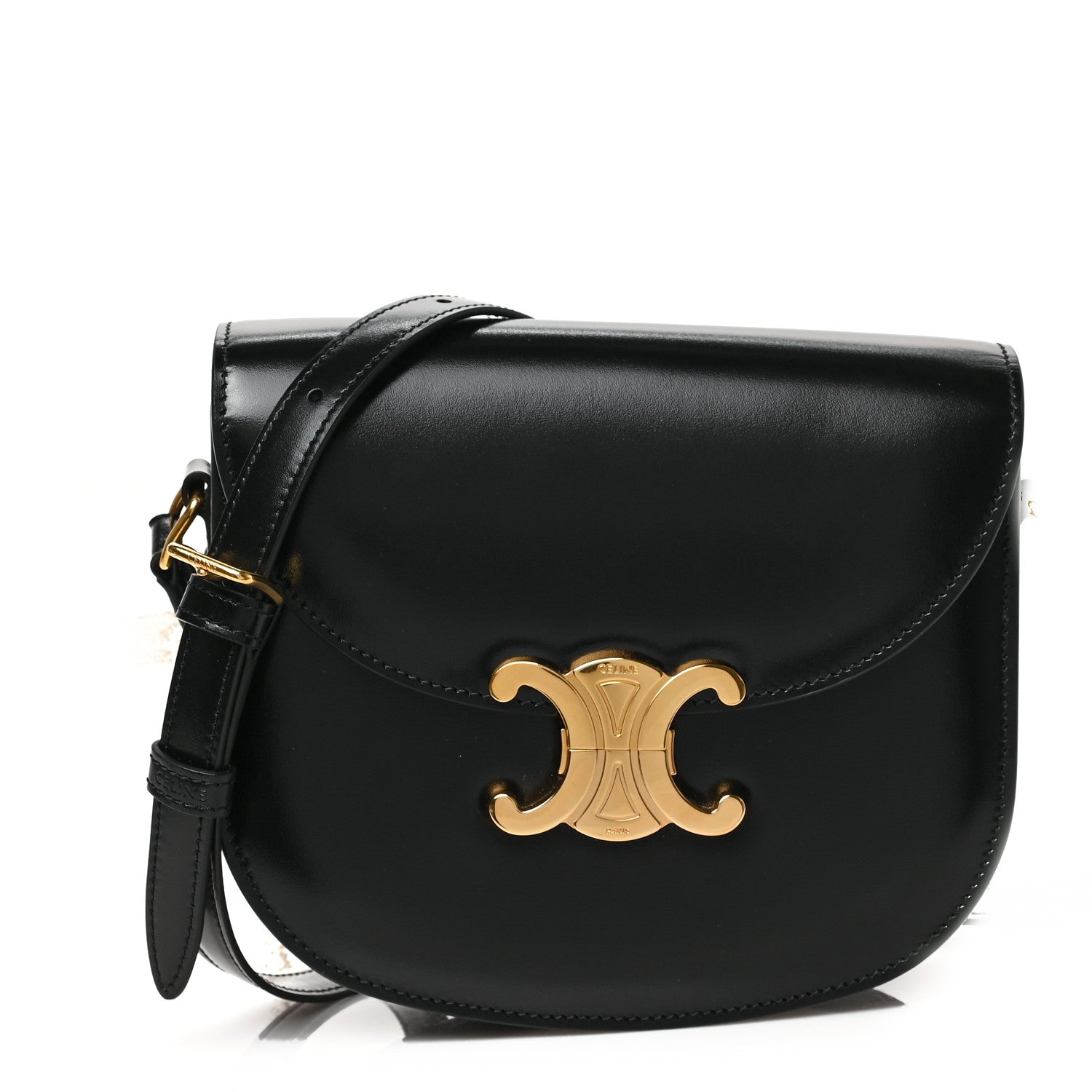 Celine Shiny Calfskin Teen Besace Black 1 of 8