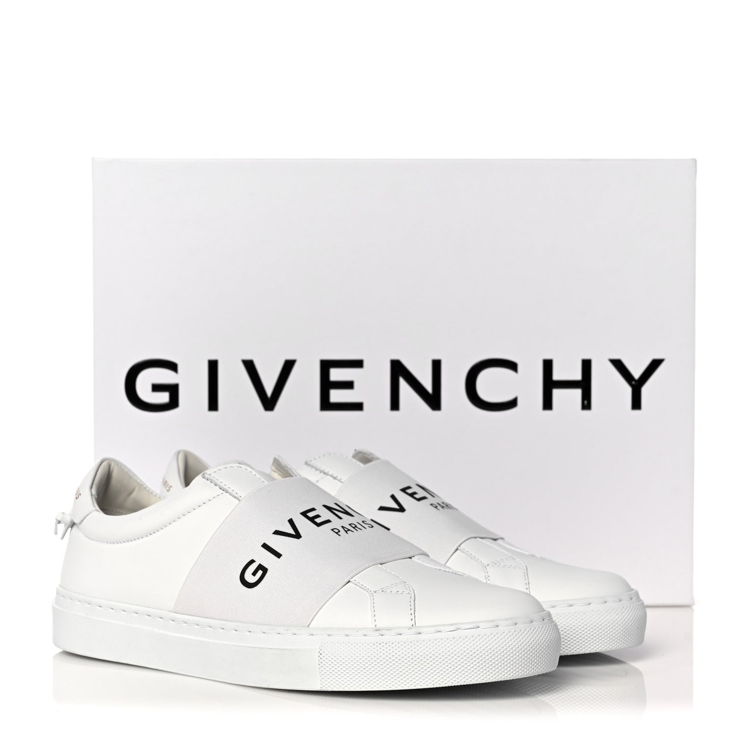Calfskin Band Logo Womens Urban Street Sneakers 37.5 White