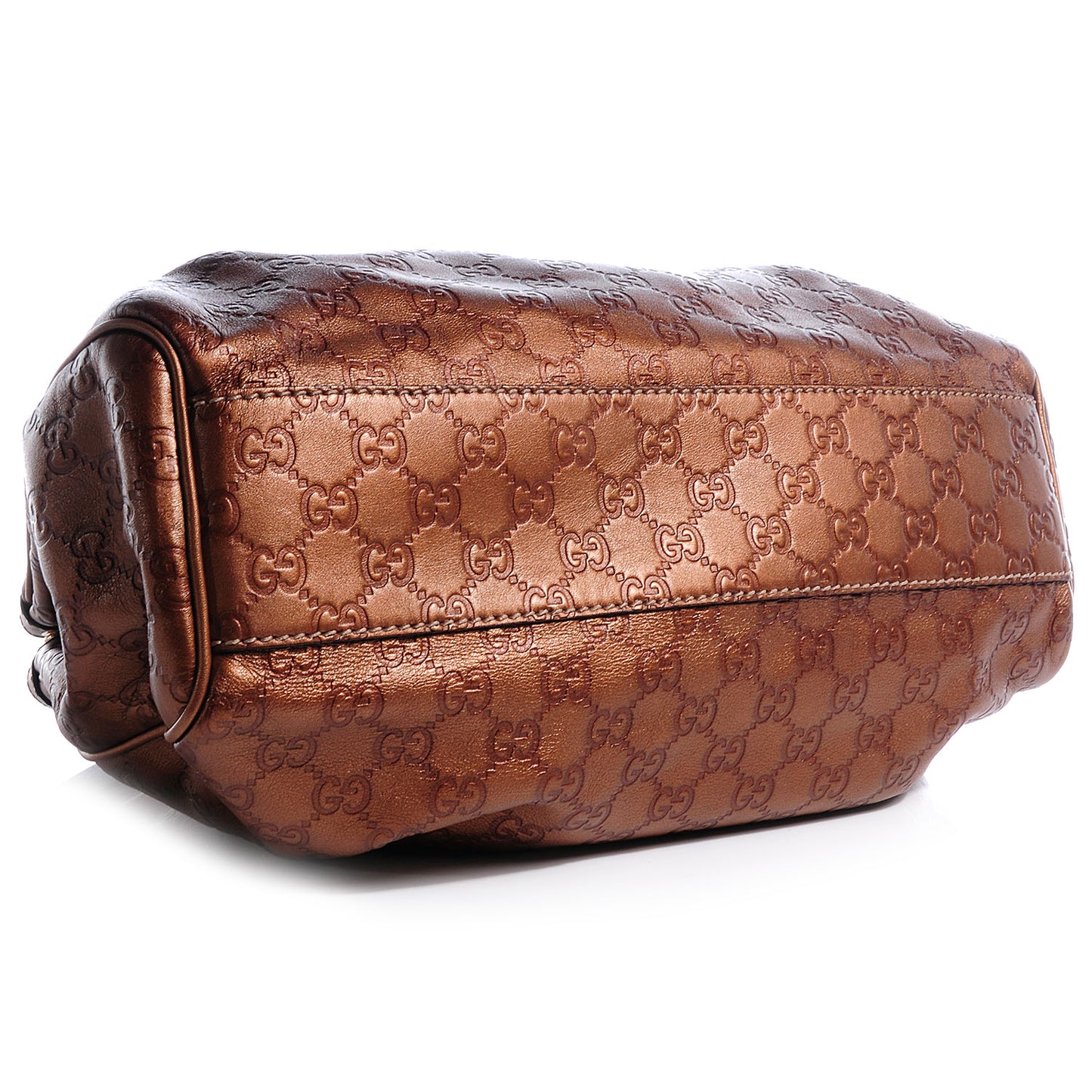 Metallic Guccissima Medium Sukey Tote Bronze