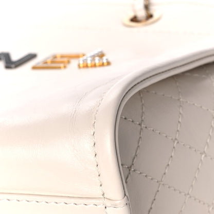 Chanel Aged Calfskin Small Charms Deauville Tote White 10 of 14