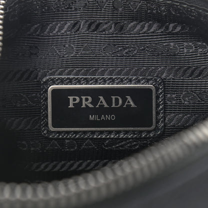 Prada Re-Nylon Saffiano Pocket Zippered Shoulder Bag Black 9 of 14