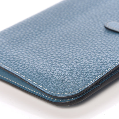 Hermes Togo Dogon Duo Wallet Blue Jean 13 of 18