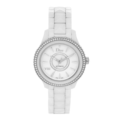 Christian Dior Stainless Steel Ceramic Diamond Bezel Mother of Pearl 38mm Dior VIII Automatic Watch White 1 of 5