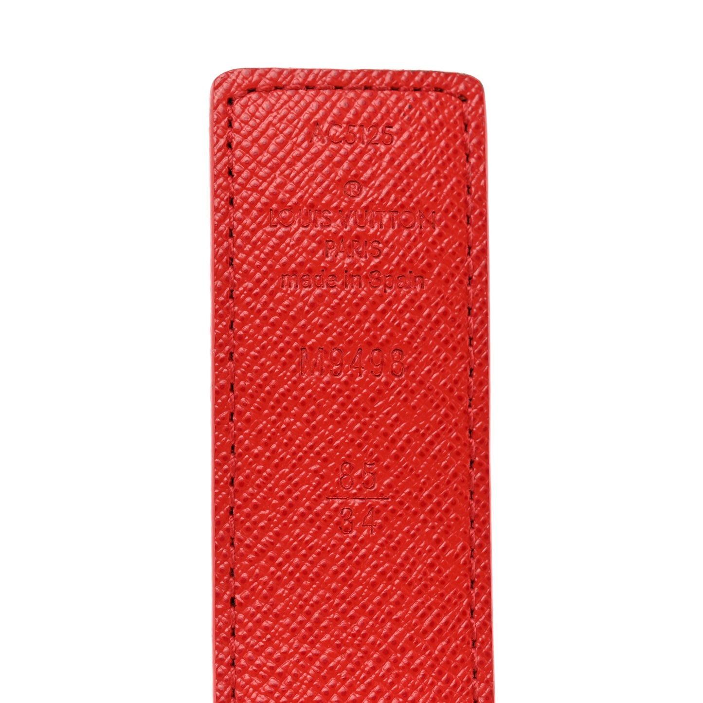 Calfskin Monogram 30mm LV Initiales Reversible Belt 95/38 Coquelicot