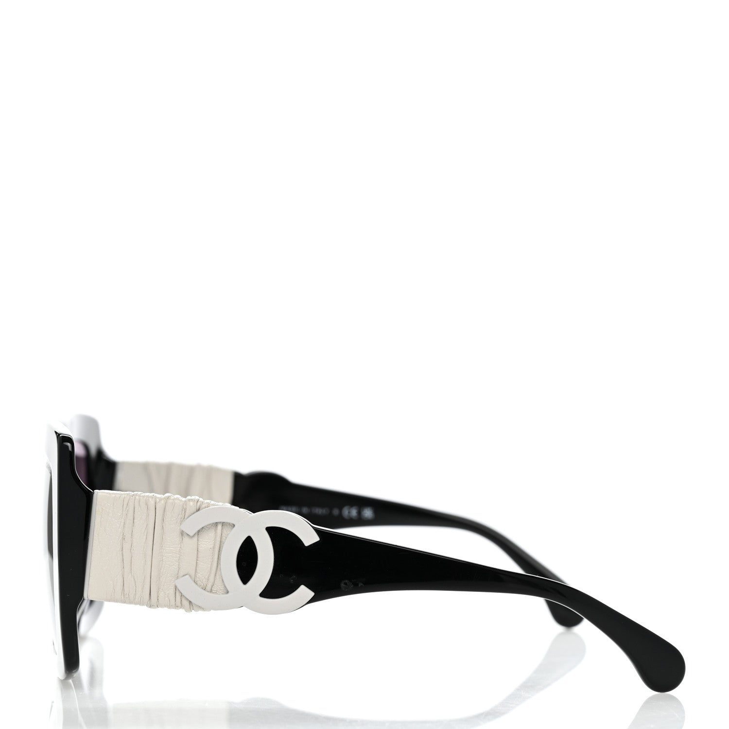Chanel Acetate Calfskin Square Sunglasses 5474-Q-A Black White 3 of 8