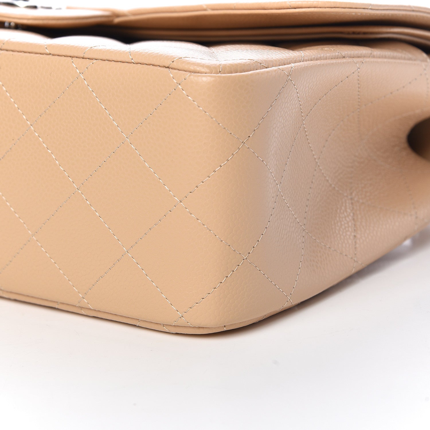 Chanel Caviar Quilted Jumbo Double Flap Beige Clair 9 of 11