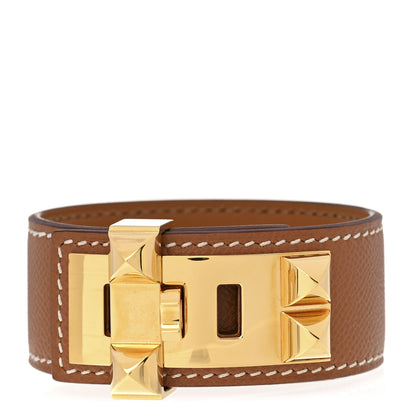 Hermes Madame Calfskin Collier de Chien 24 Bracelet T2 Gold 1 of 4