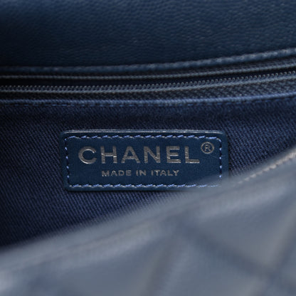 Chanel Caviar Quilted Small Coco Handle Flap Navy 6 of 10