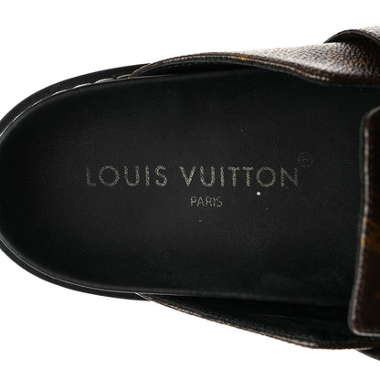Louis Vuitton Patent Monogram Womens Cosy Flat Comfort Clog Mules 40 Brown 6 of 9
