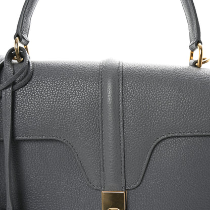 Celine Grained Calfskin Medium 16 Top Handle Bag Grey 9 of 11