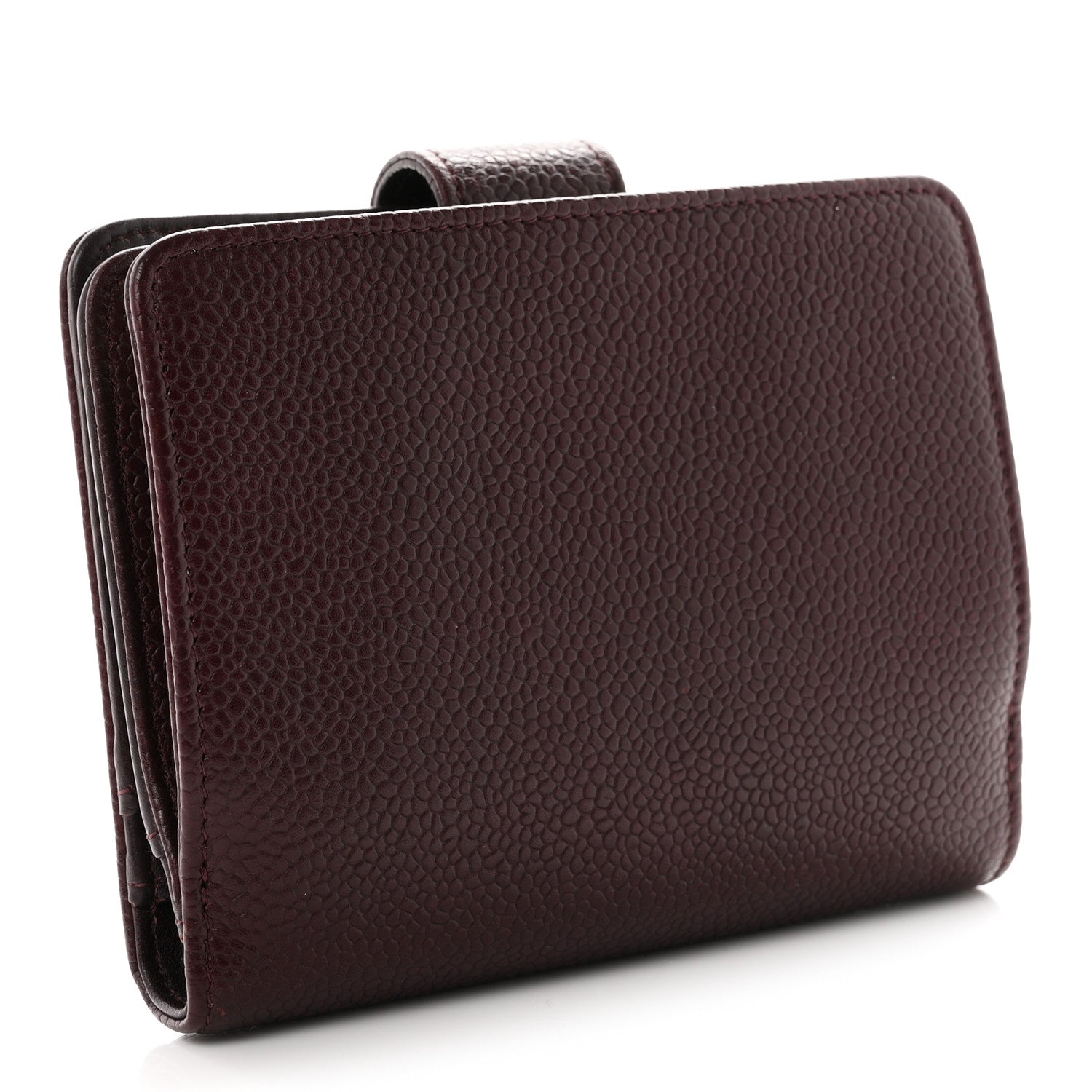 Chanel Caviar Timeless CC Zipped Pocket Wallet Burgundy 3 of 8
