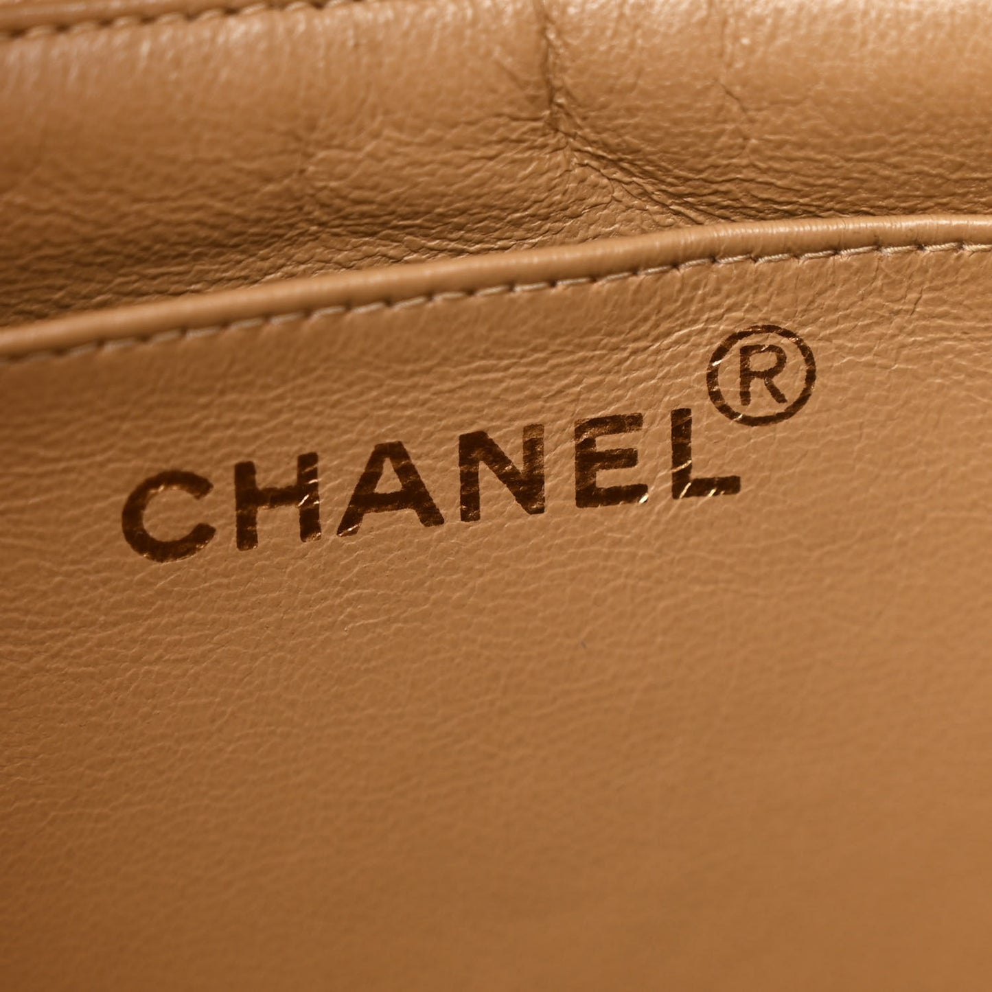 Lambskin Quilted Small Single Flap Beige