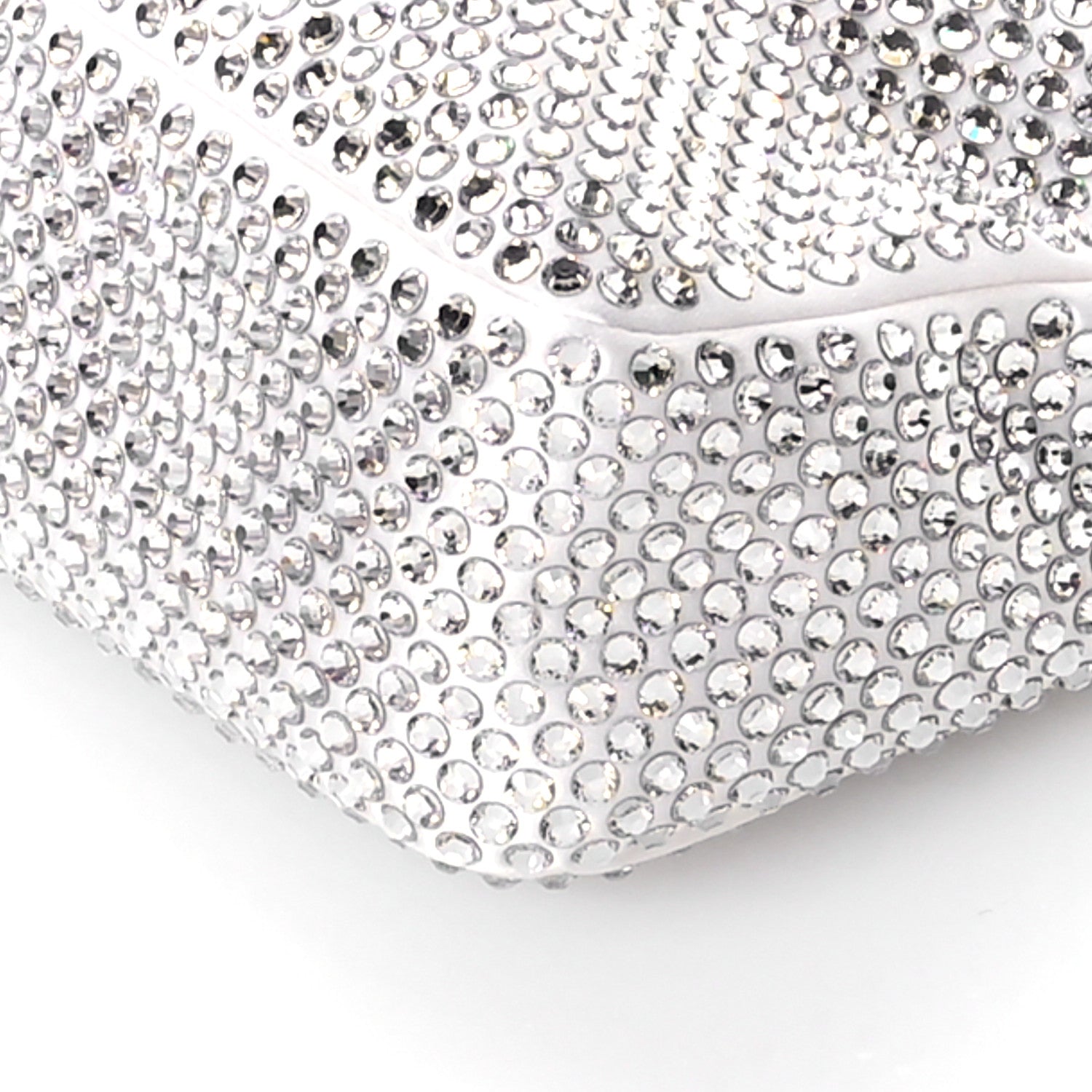 Prada Satin Crystal Mini Re-Edition 2000 Bag White 10 of 11