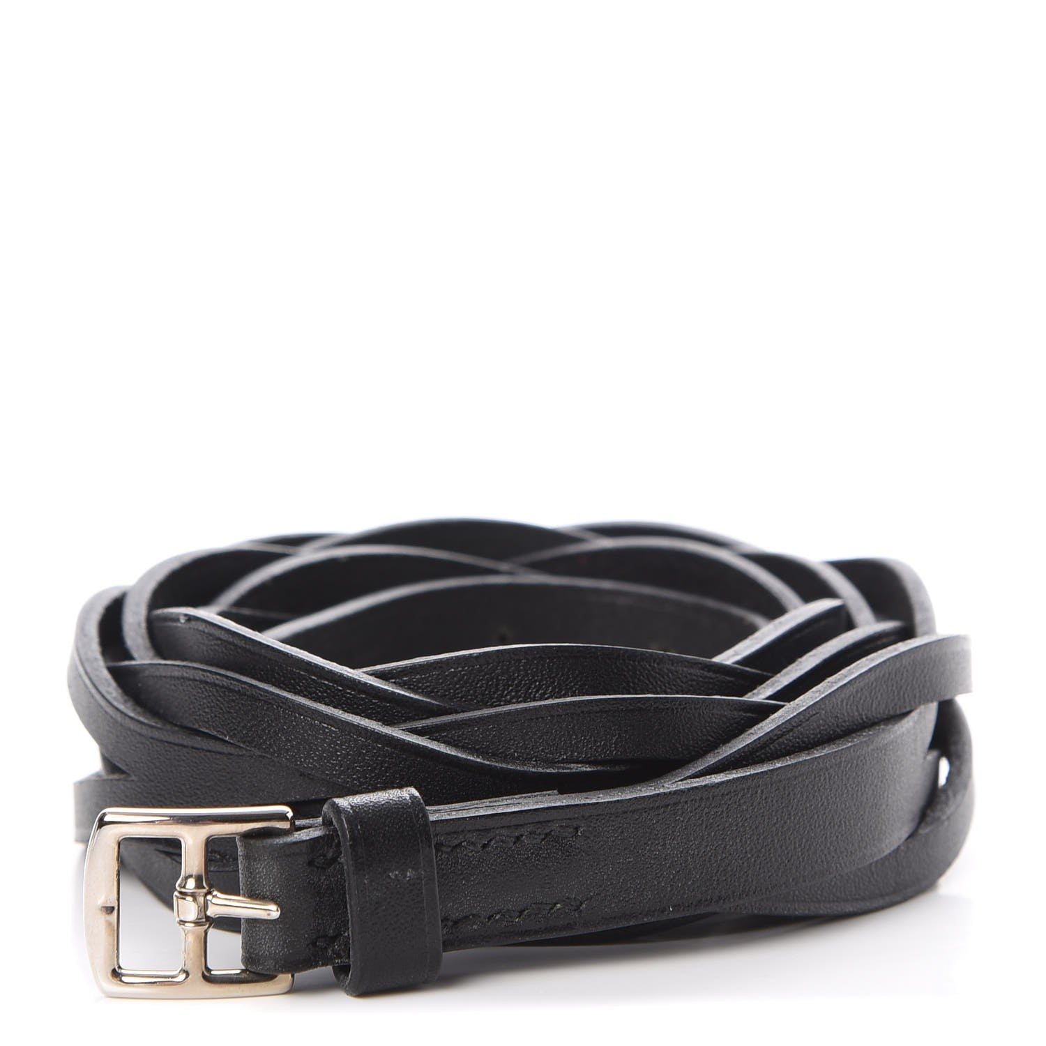 Hermes Vache Hunter Etriviere Braided Belt S Black 1 of 7