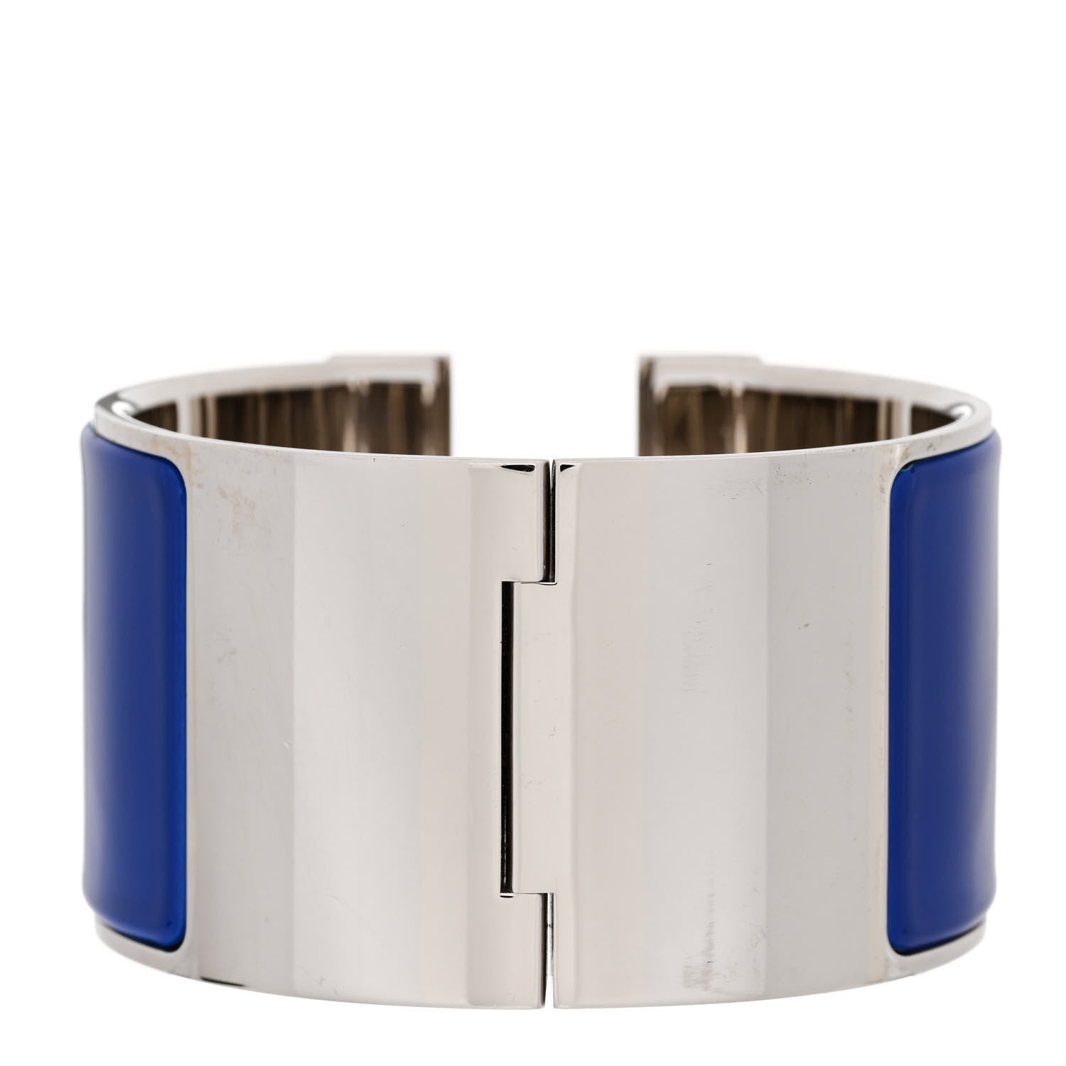Hermes Enamel Extra Wide Clic Clac H Bracelet GM Bleu Electrique 3 of 5