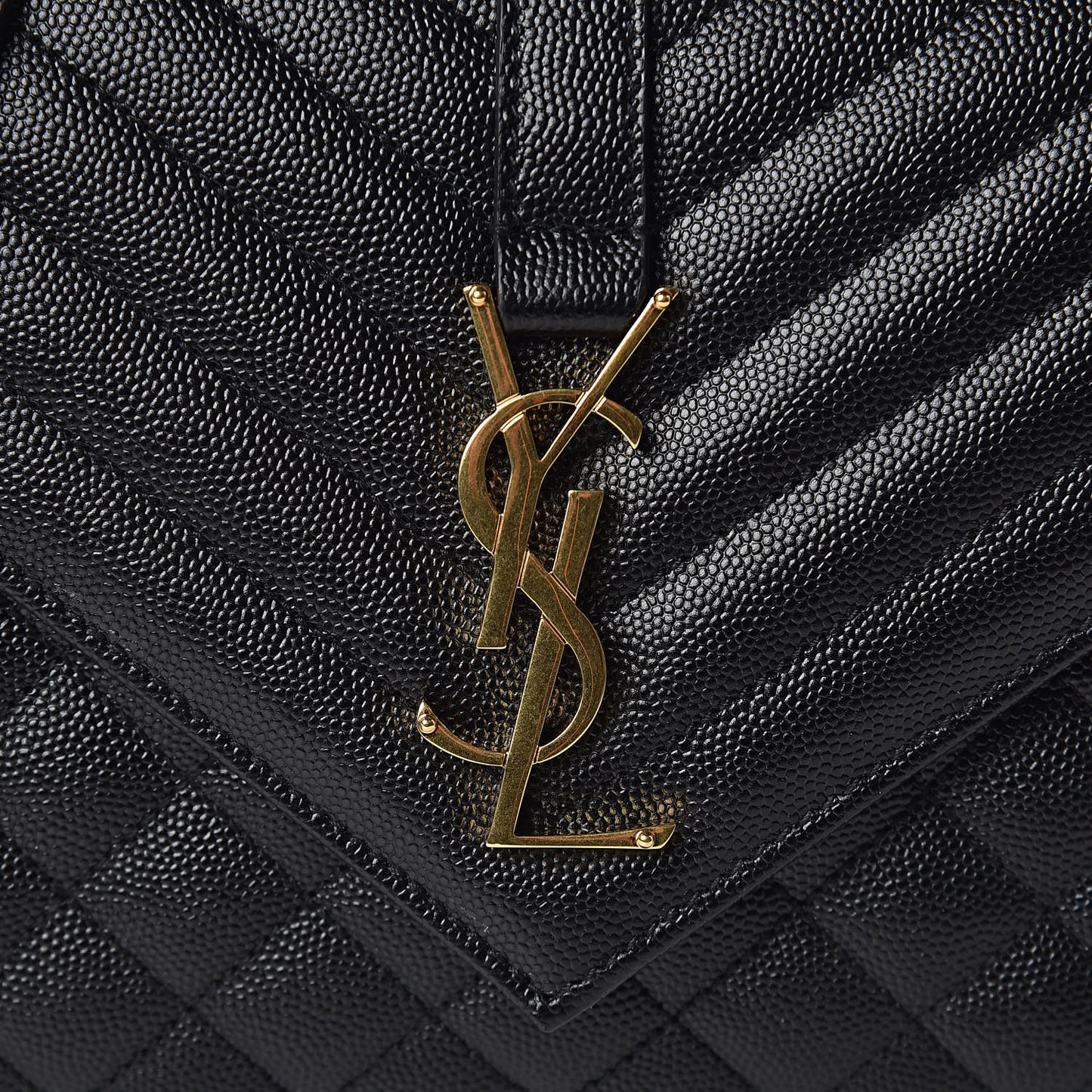 Grain De Poudre Textured Mixed Matelasse Triquilt Medium Monogram Satchel Black