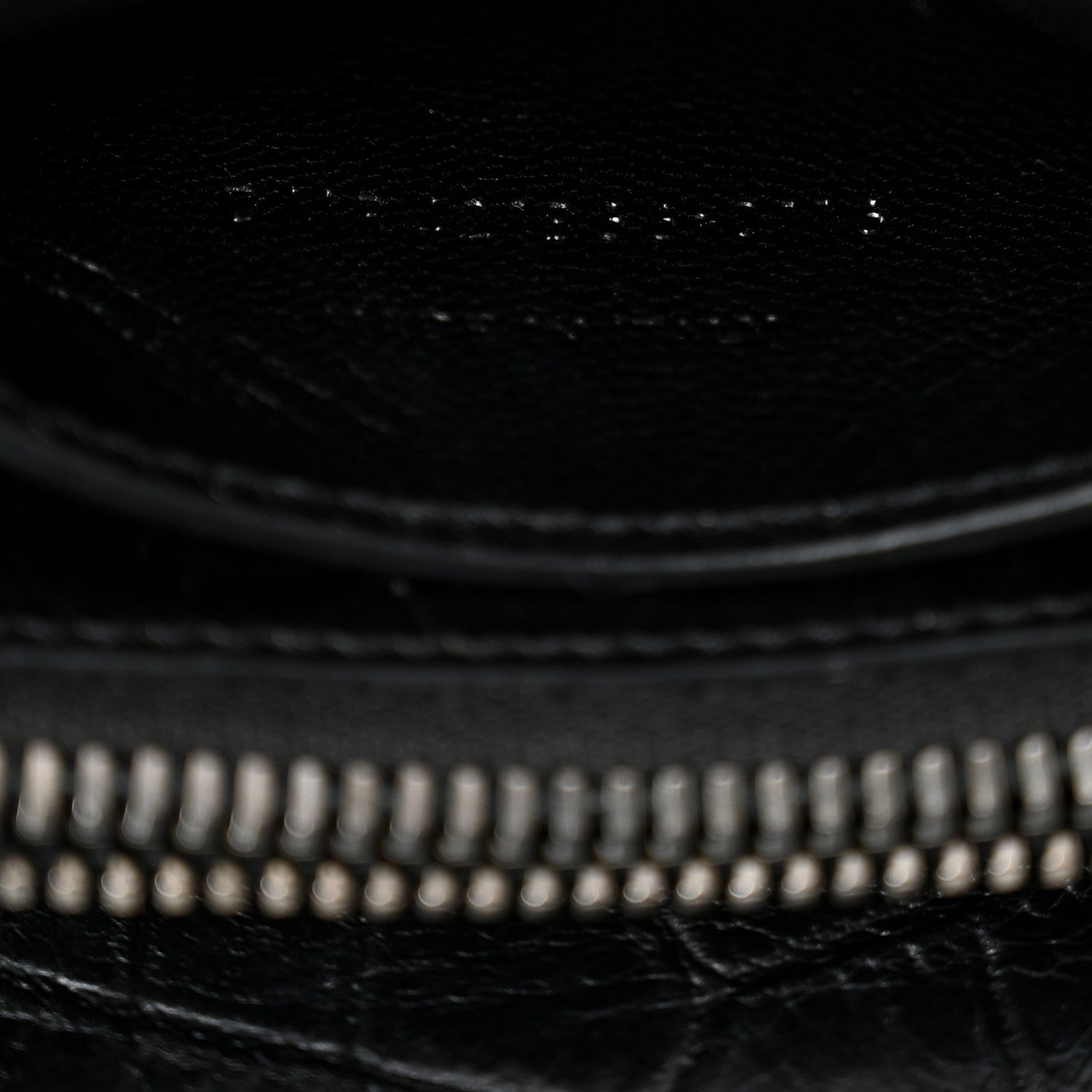 Saint Laurent Calfskin Crocodile Embossed Large College Monogram Satchel Black 8 of 11