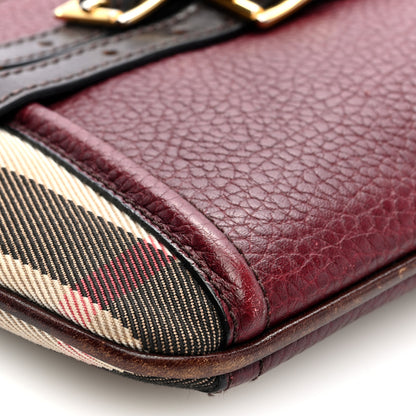 Burberry House Check Bridle Calfskin Peyton Crossbody Burgundy 9 of 10