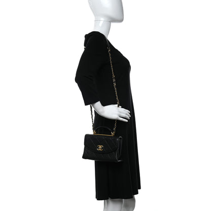 Chanel Lambskin Quilted Mini Trendy Spirit Top Handle Flap Black 2 of 10