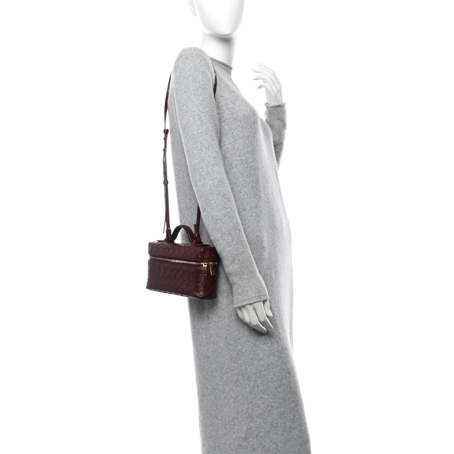Bottega Veneta Nappa Intrecciato Bang Bang Vanity Case Barolo 2 of 9