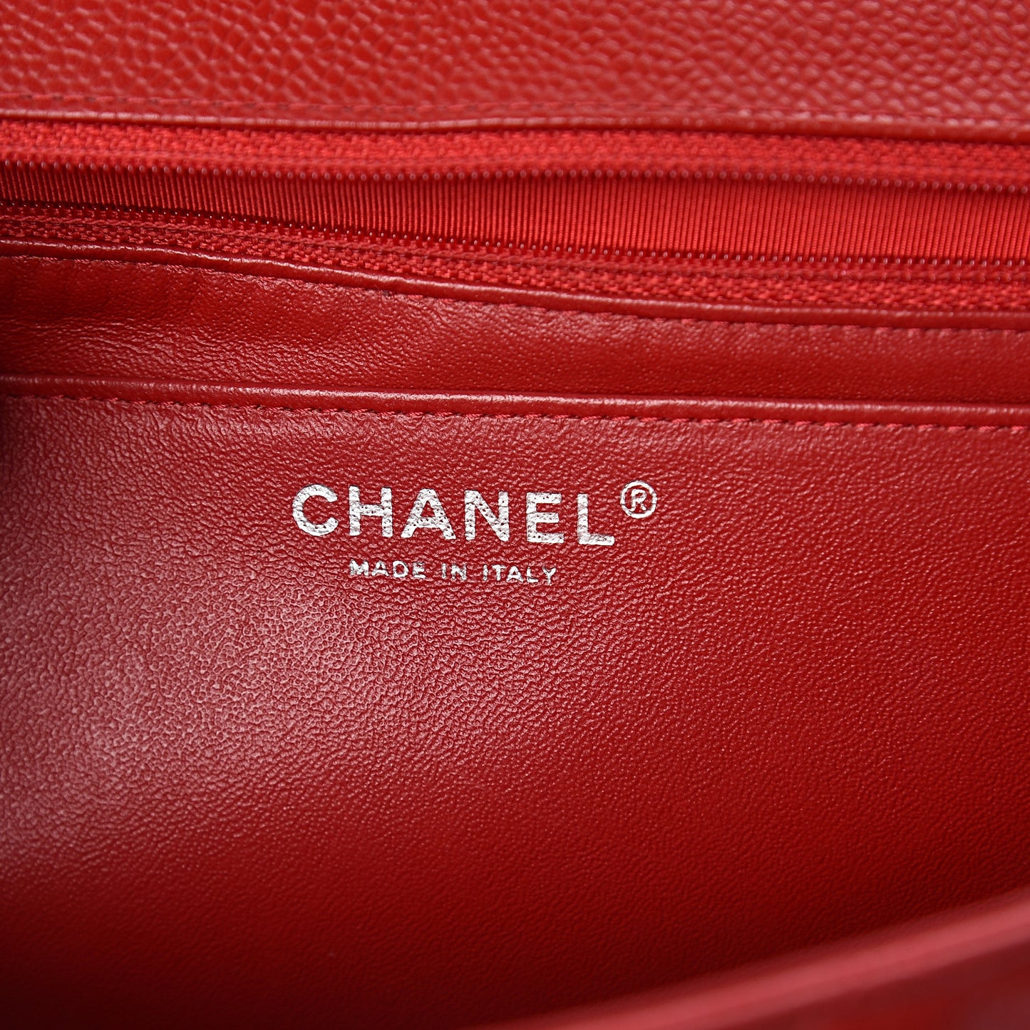 Caviar Quilted Maxi Single Flap Red
