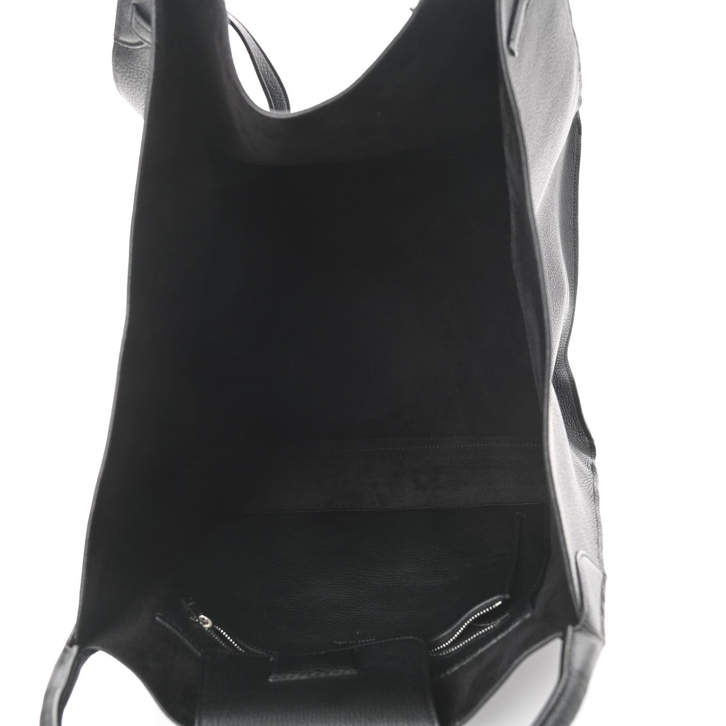 Supple Grained Calfskin Medium Big Bag Black