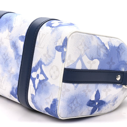 Louis Vuitton Monogram Watercolor City Keepall Blue 9 of 9
