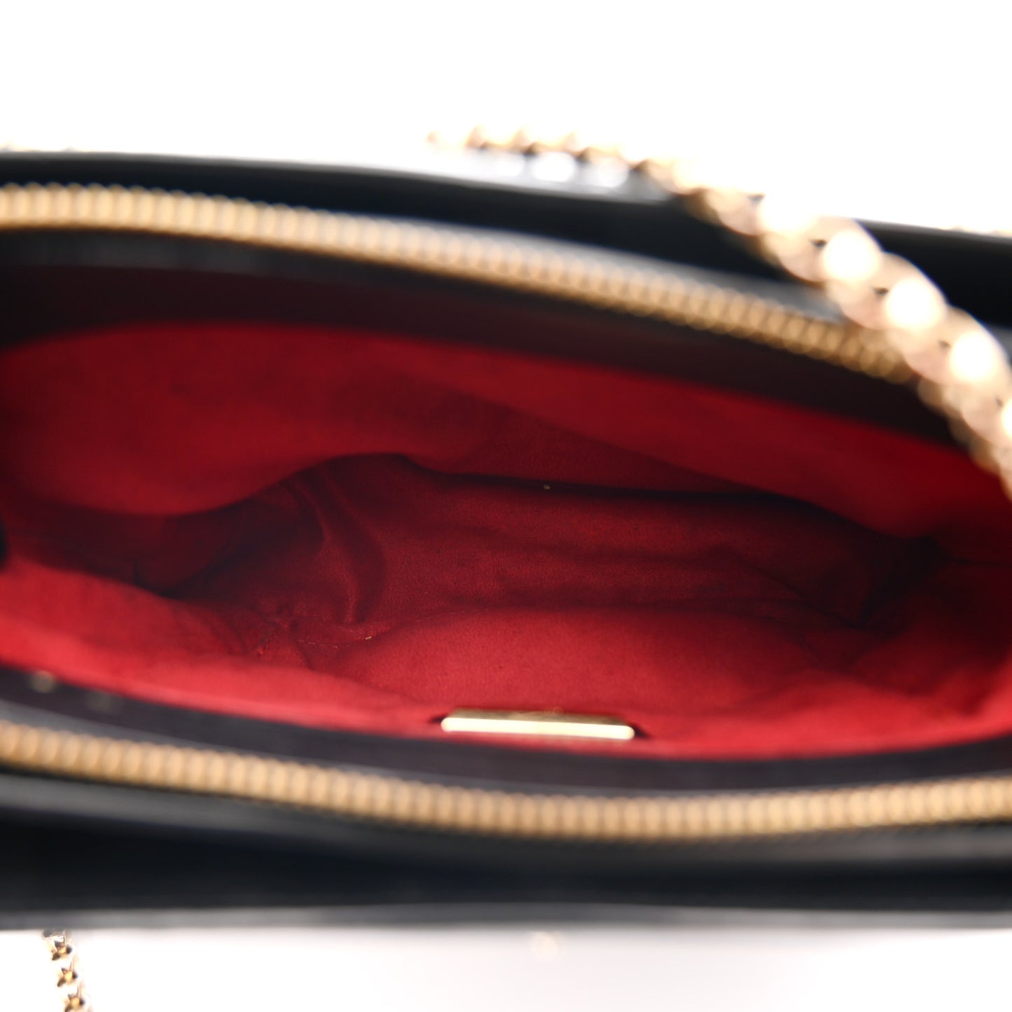 Calfskin Spikes Loubinthesky Large Triloubi Shoulder Bag Black