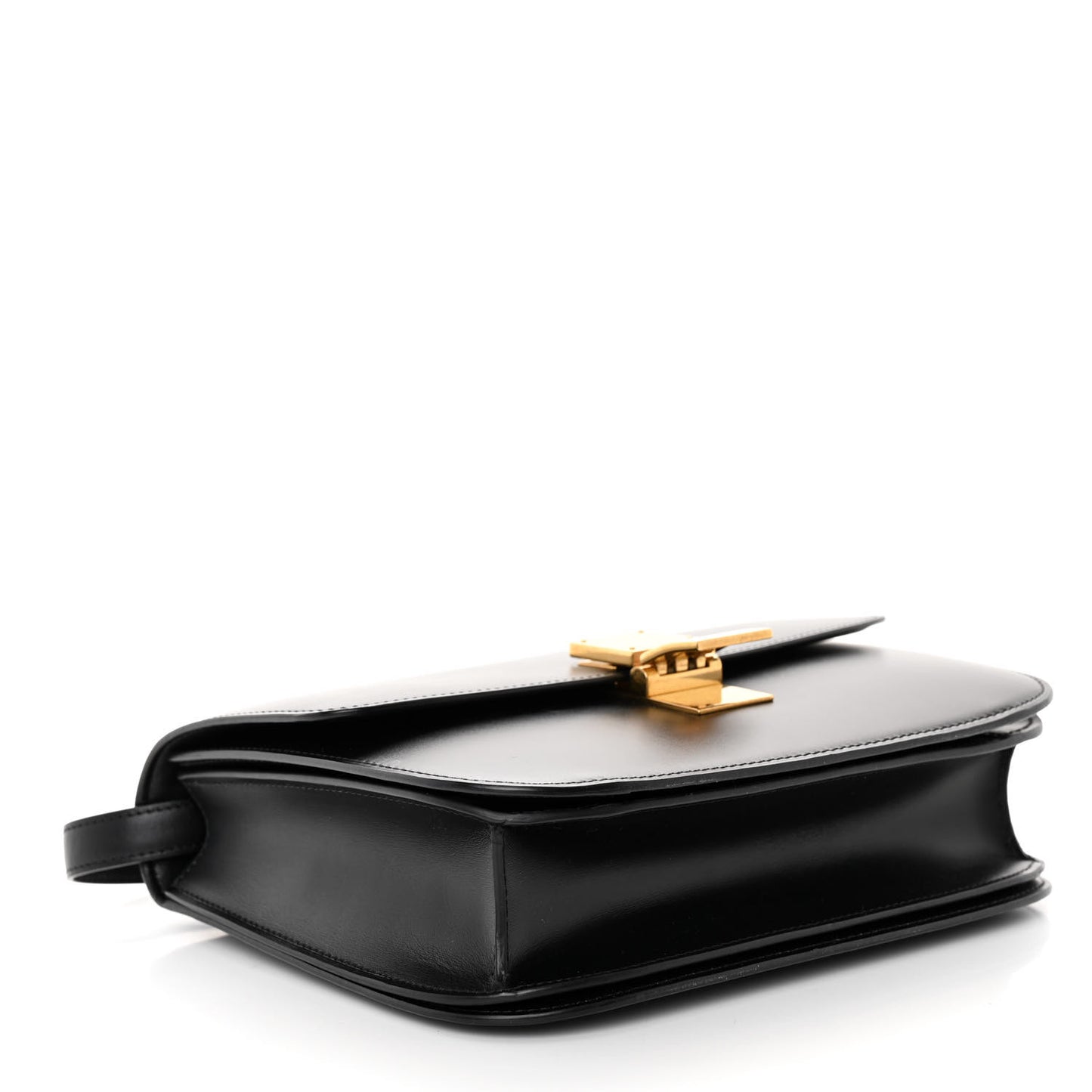 Box Calfskin Medium Classic Box Flap Bag Black