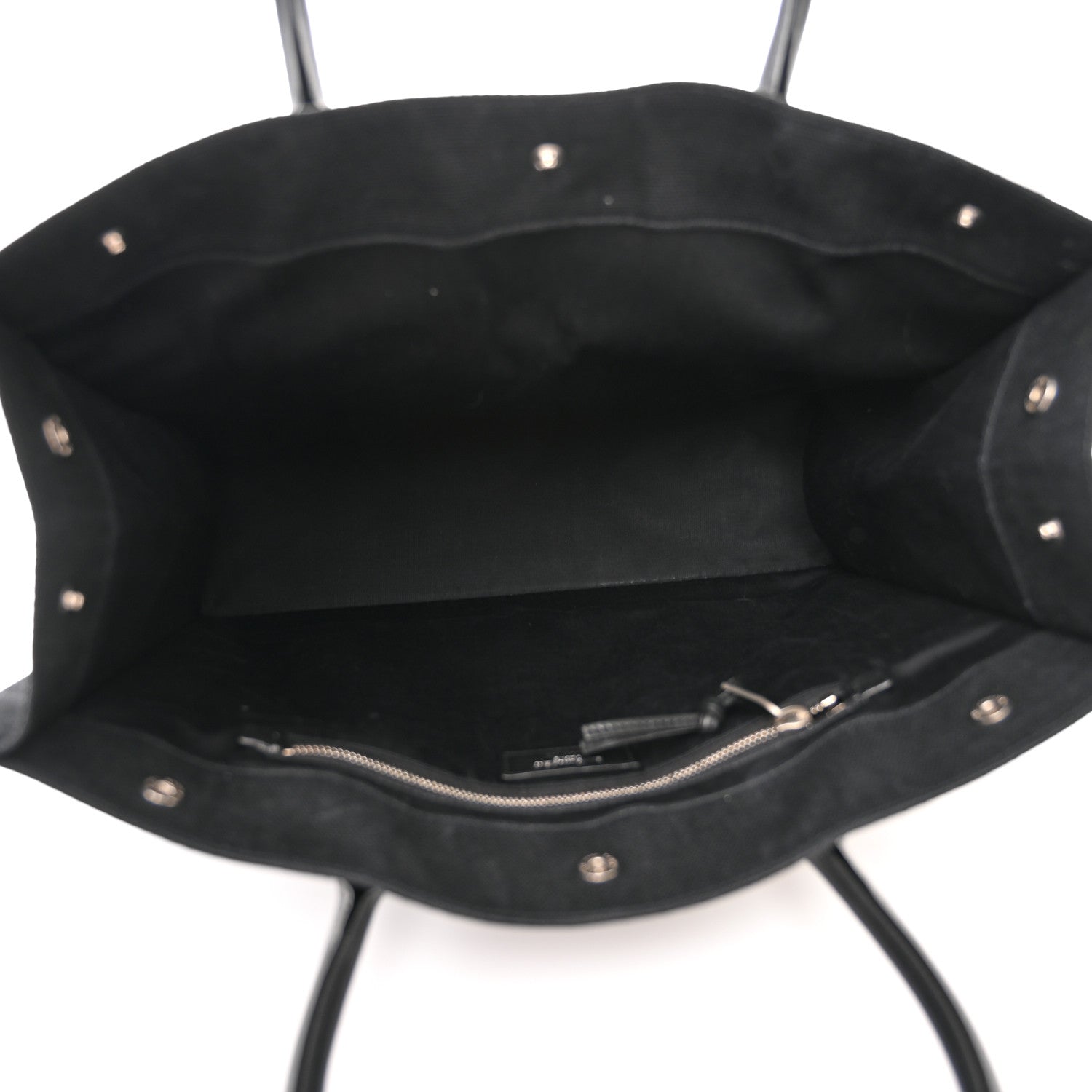 Saint Laurent Raffia Linen Calfskin Small Rive Gauche Tote Black 5 of 10