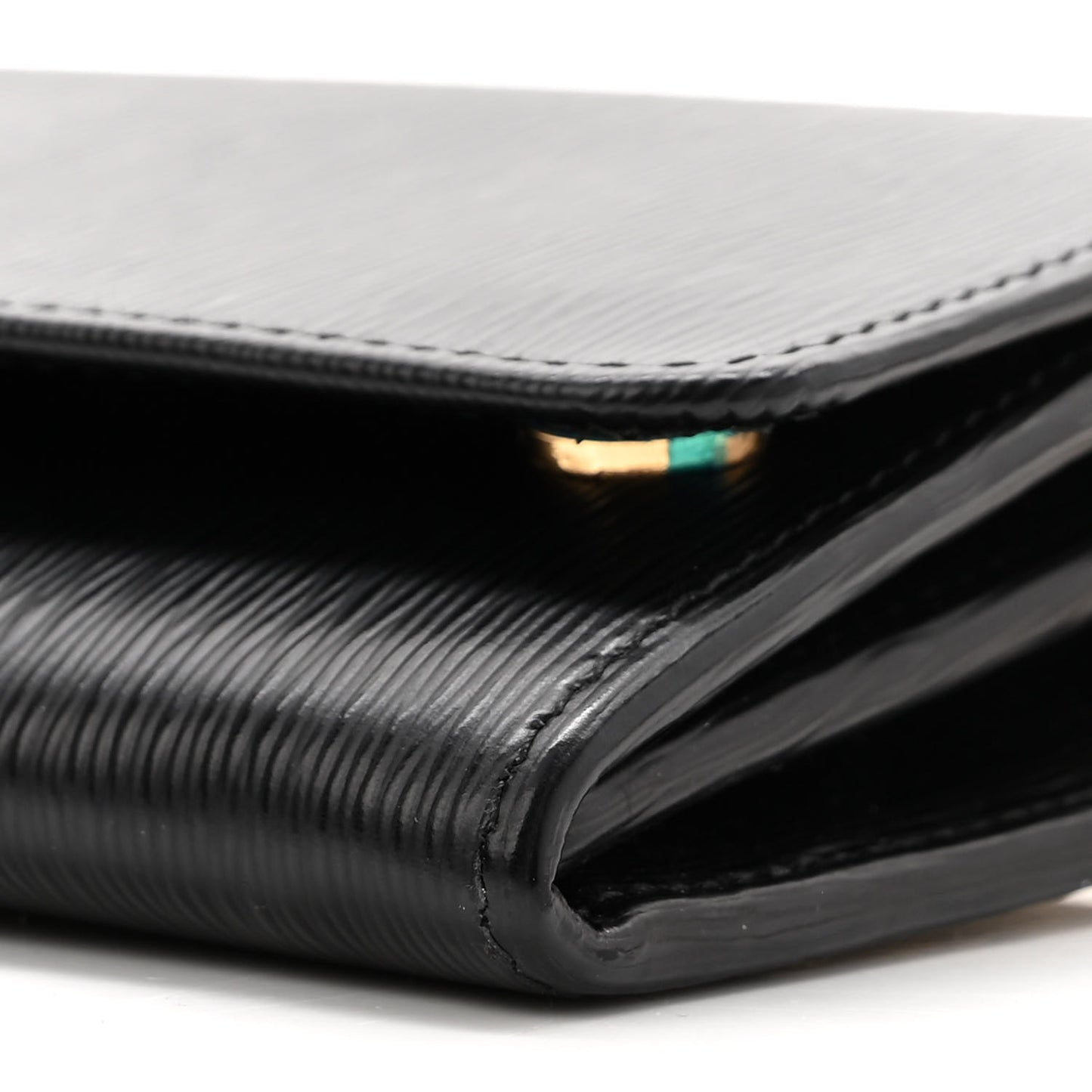 Vitello Move Metal Oro Chain Wallet Black