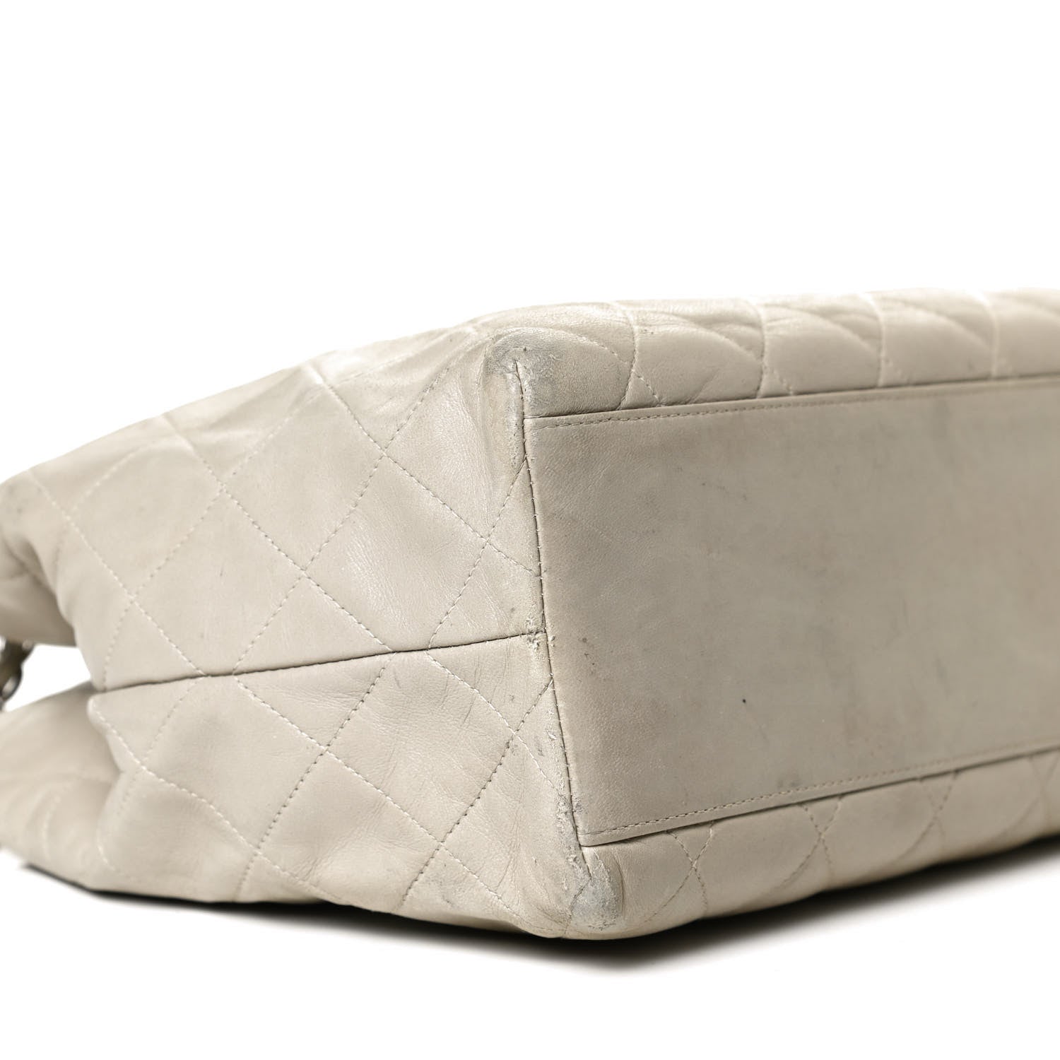 Chanel Lambskin Quilted CC Tote Grey 8 of 10