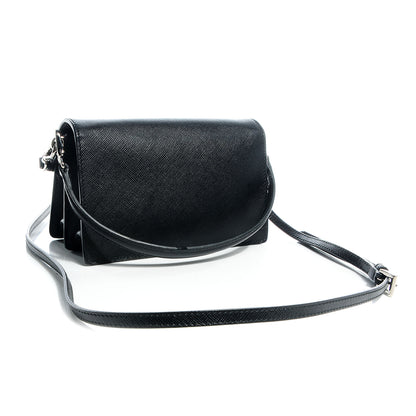 Prada Saffiano Mini Sound Crossbody Bag Black 3 of 8