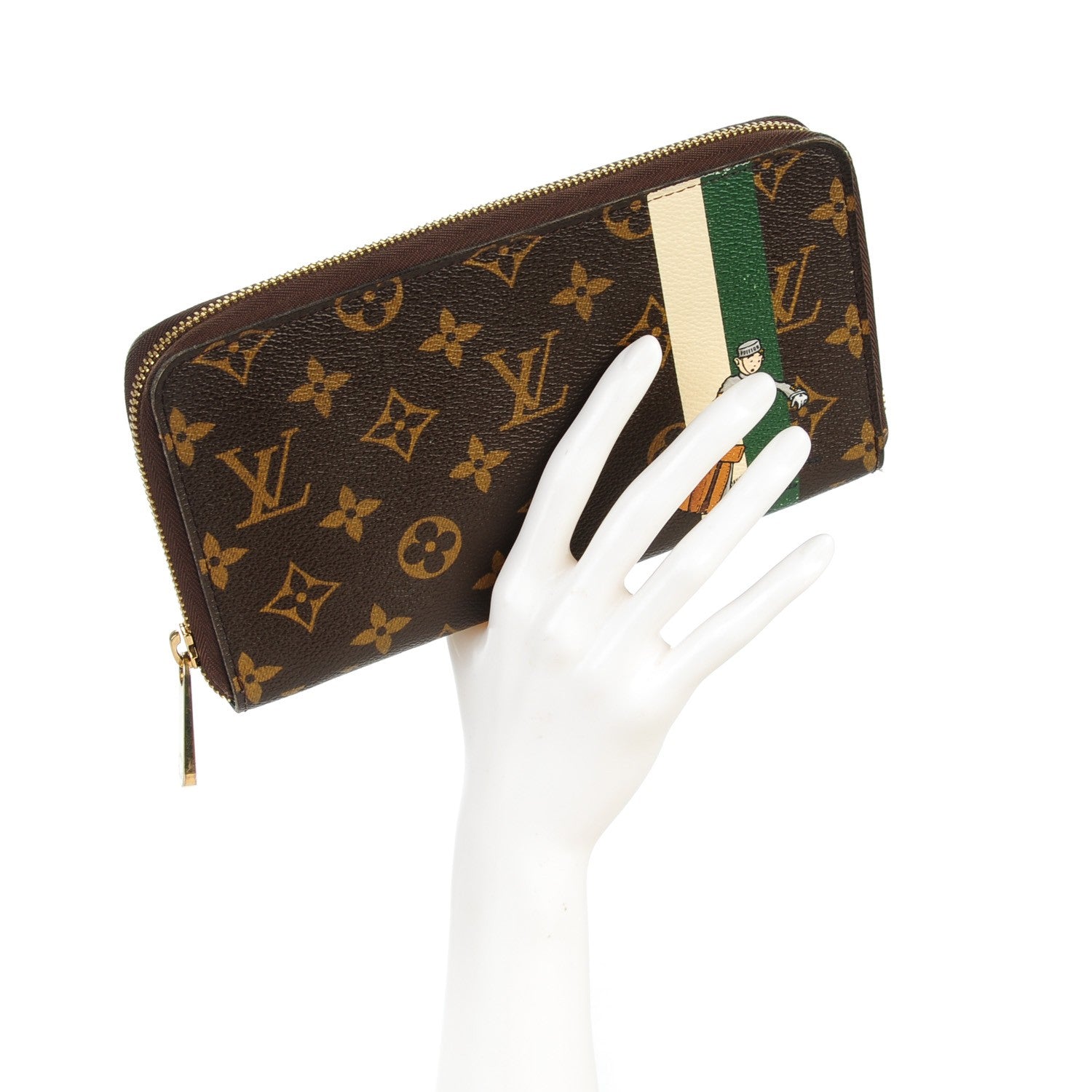 Louis Vuitton Monogram Groom Zippy Organizer Wallet Green 2 of 7