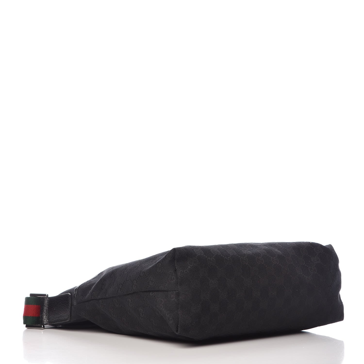 Gucci Monogram Web Medium Flat Messenger Bag Black 4 of 9