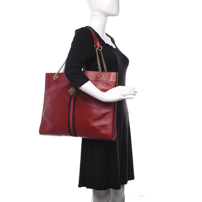Gucci Calfskin Large Rajah Chain Tote Romantic Cherry 2 of 10
