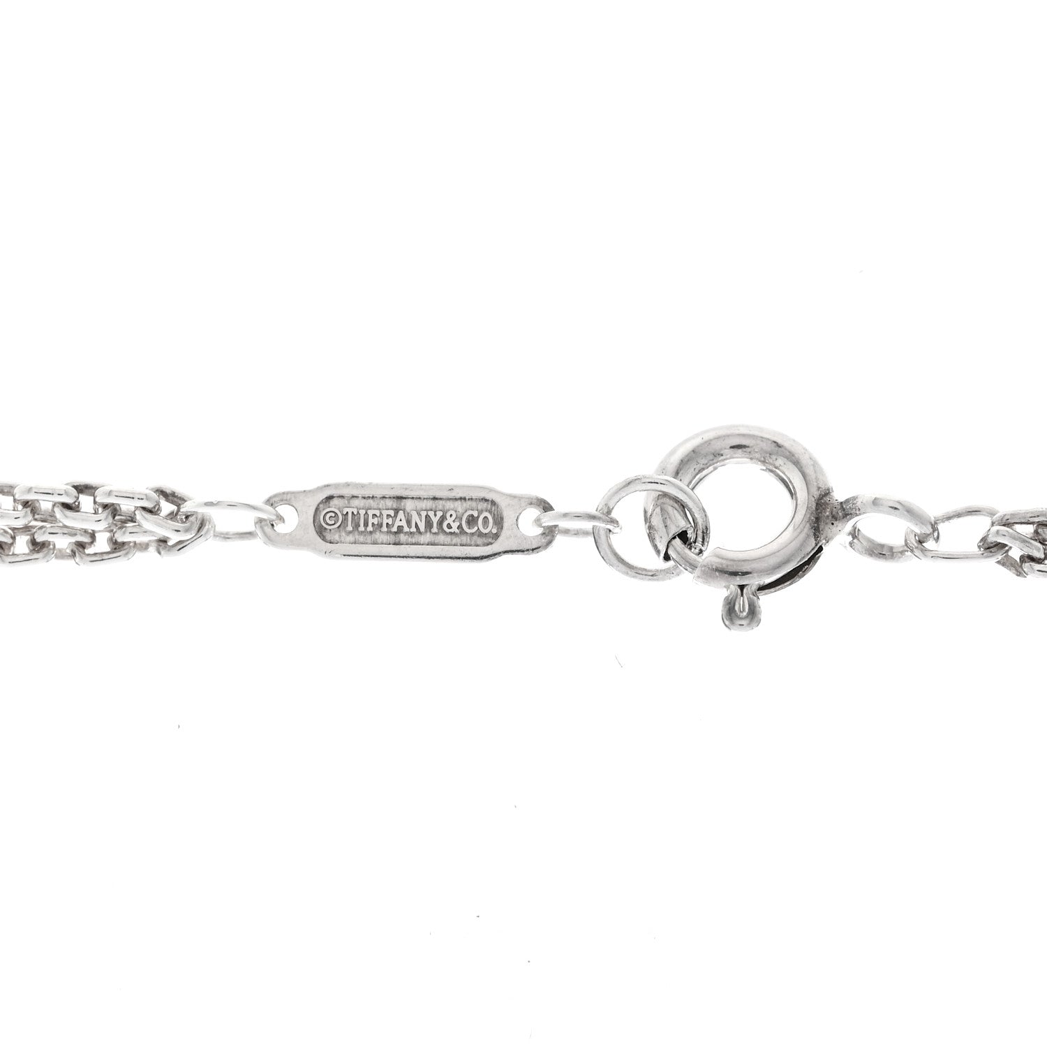 Tiffany Sterling Silver Double HardWear Link Pendant Necklace 5 of 6