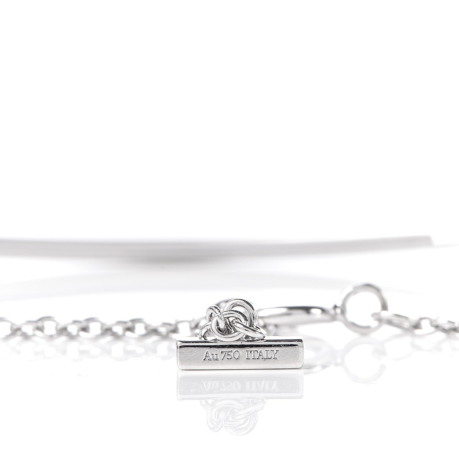 Tiffany 18K White Gold T Smile Bracelet 5 of 5