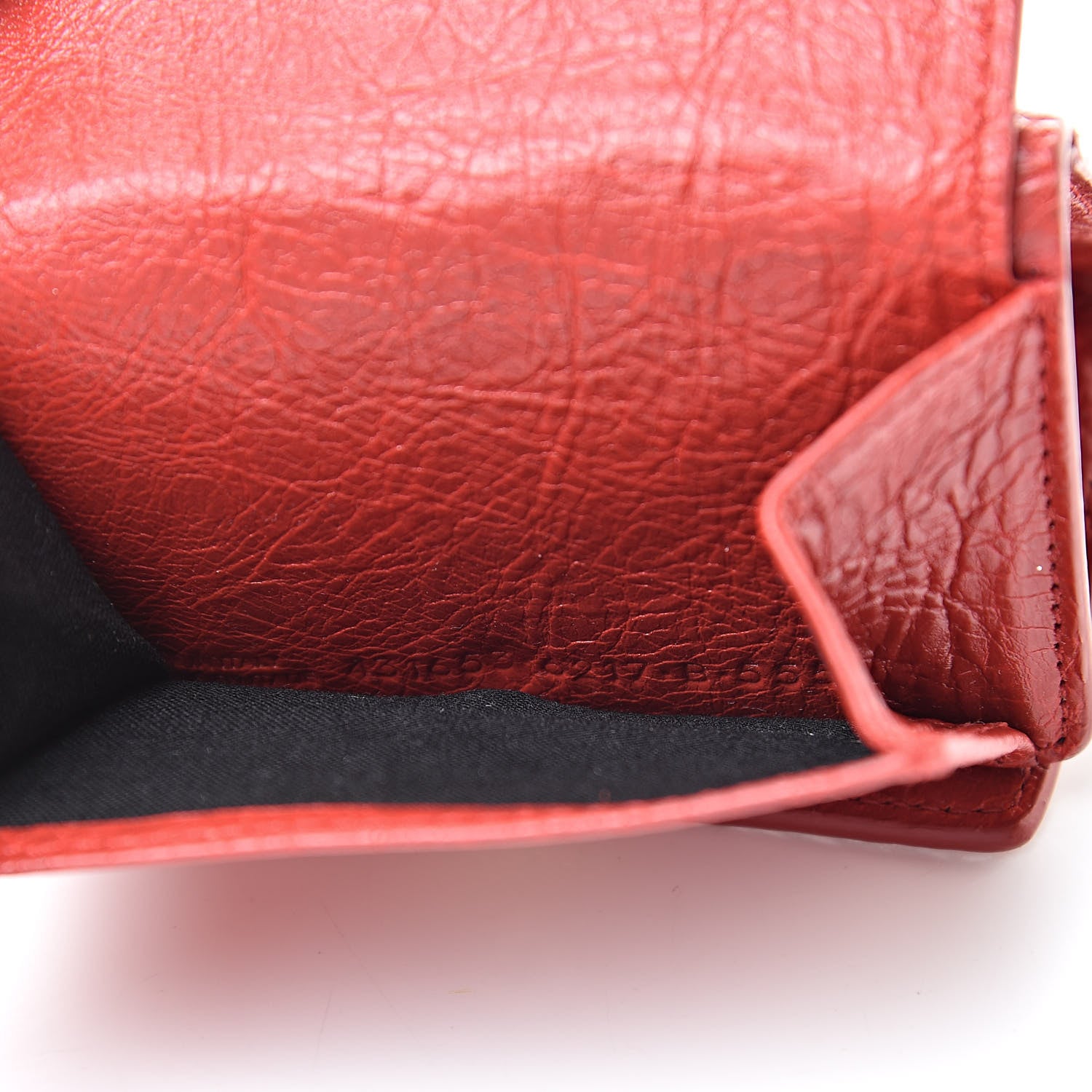 Balenciaga Agneau Arena Classic Hardware Mini Wallet Rouge Groseille 7 of 8