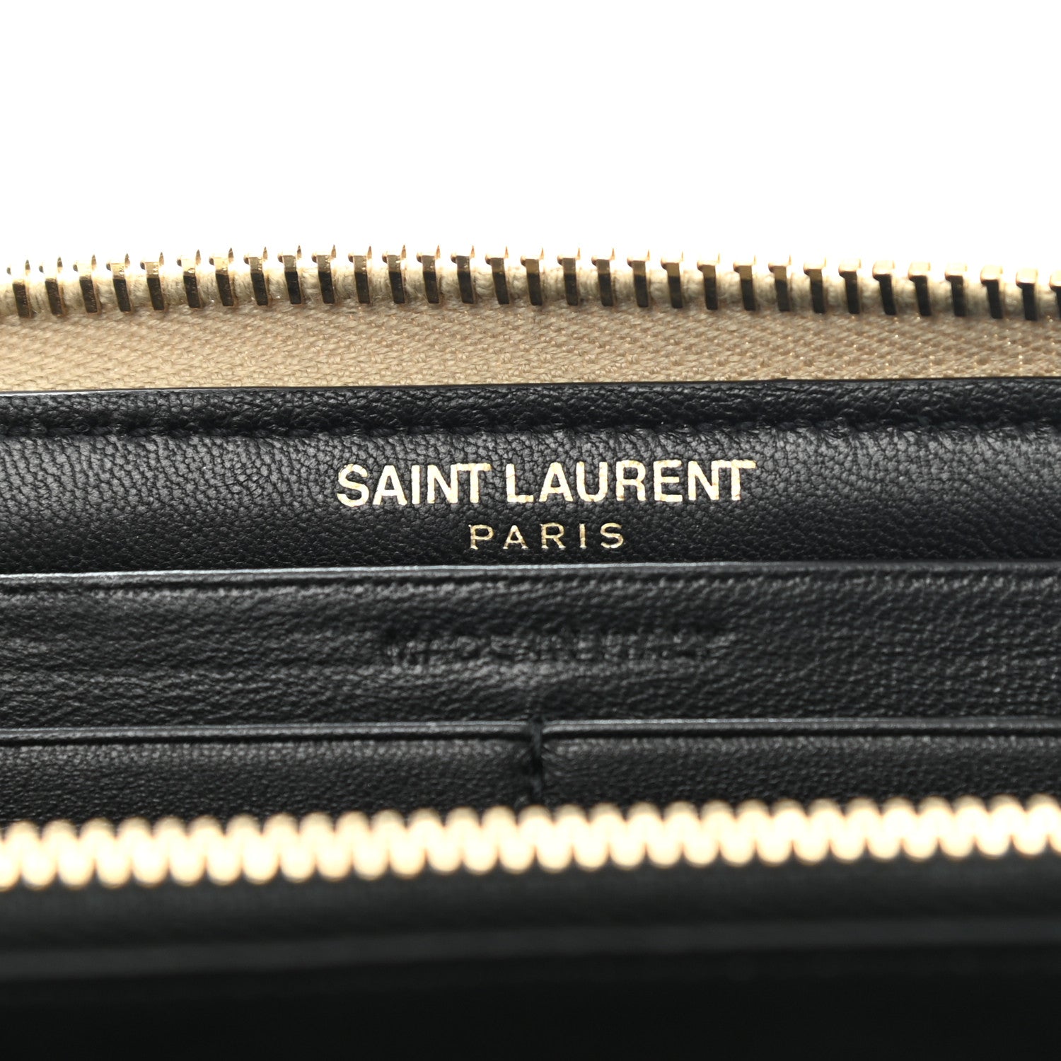 Saint Laurent Calfskin Metallic Monogram Continental Zip Around Wallet Silver 6 of 8