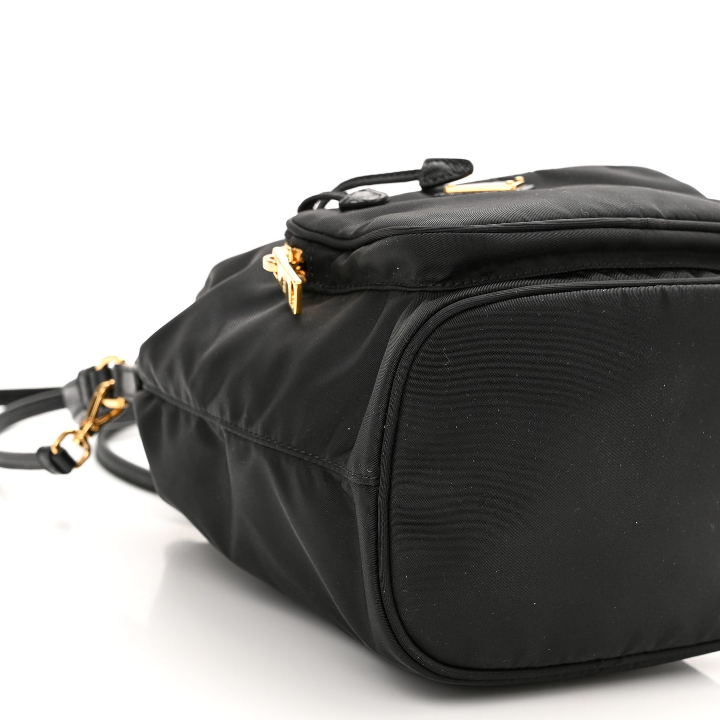 Re-Nylon Duet Drawstring Shoulder Bag Black