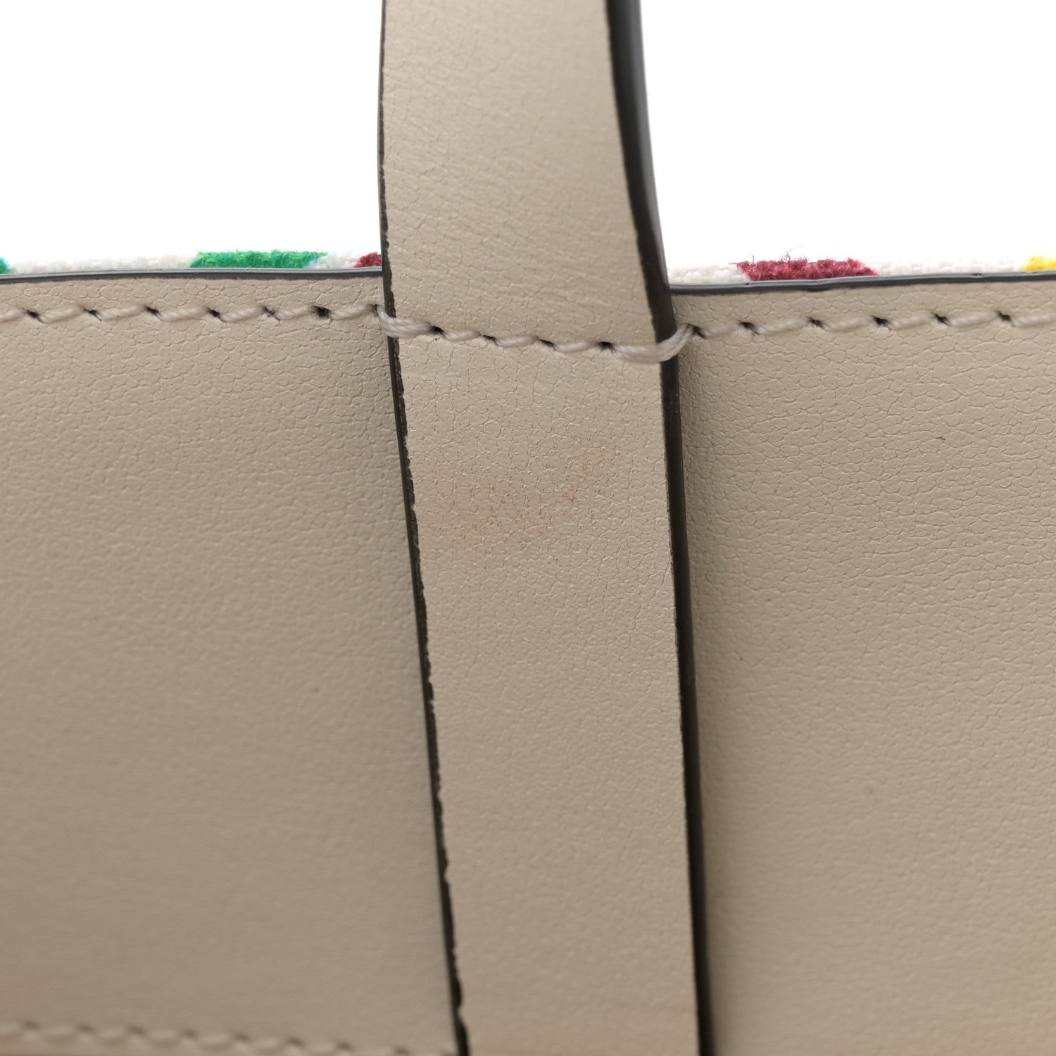 Valentino Garavani Canvas Calfskin Crystal Small Escape Loop Vlogo Signature Tote White Multicolor 10 of 10