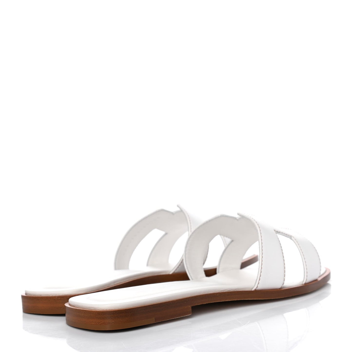 Box Calfskin Oran Sandals 39 White
