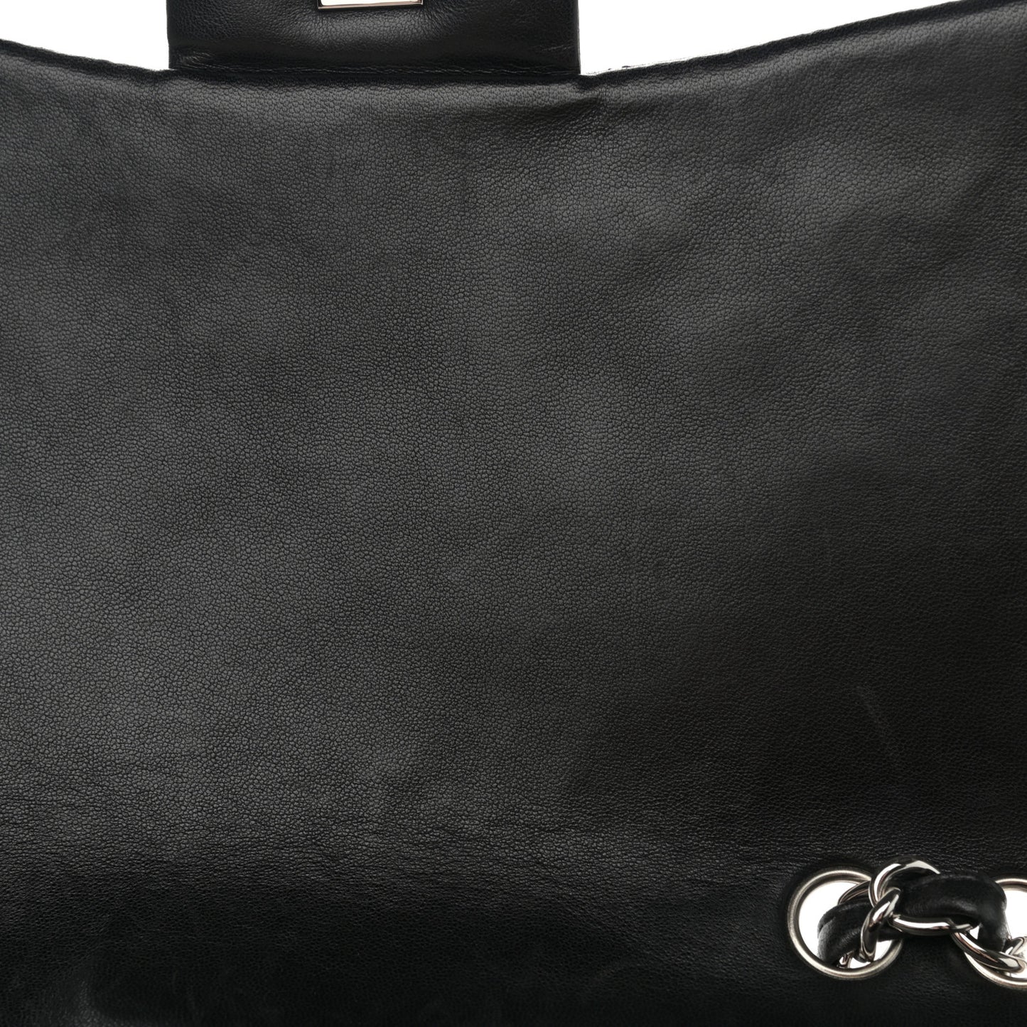 Lambskin Quilted Jumbo Single Flap Black