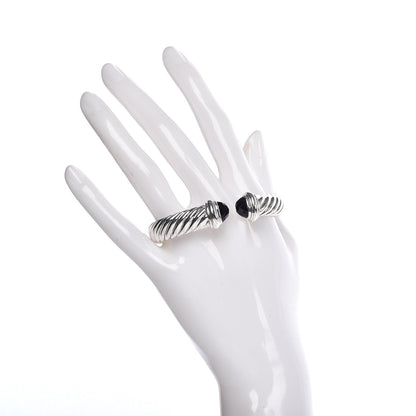 David Yurman Sterling Silver Black Onyx 10mm Waverly Bracelet 2 of 4
