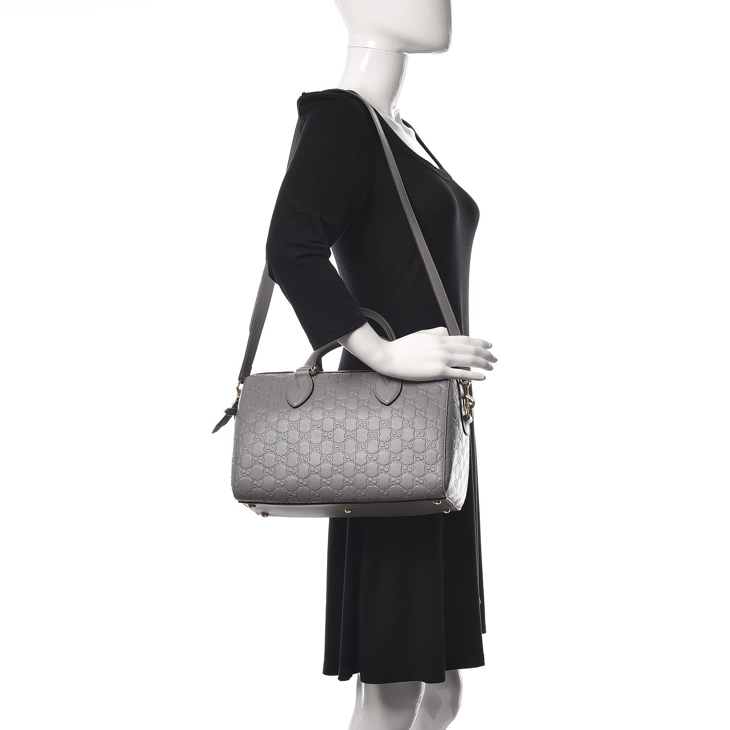 Gucci Guccissima Signature Boston Deep Grey 2 of 12